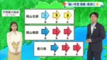 【光岡気象予報士のお天気解説】１月２９日（木）のポイント「冬型強まる　強風に」【岡山・香川】