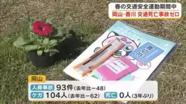 春の全国交通安全運動　期間中の県内の死者は３年ぶりに０人　自転車「青切符」制度の摘発は２７件【岡山】