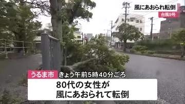 台風9号　風にあおられ転倒など県内で8人がけが