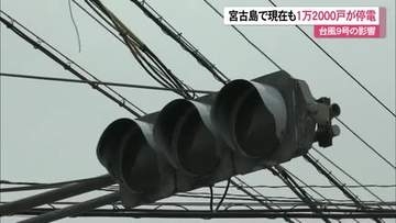 台風9号の影響で宮古島では1万2千戸あまり停電続く（12日午前11時時点）