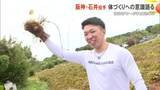「阪神 石井大智投手 読谷村「クーガ芋」畑訪れる 1日から宜野座キャンプイン」の画像1