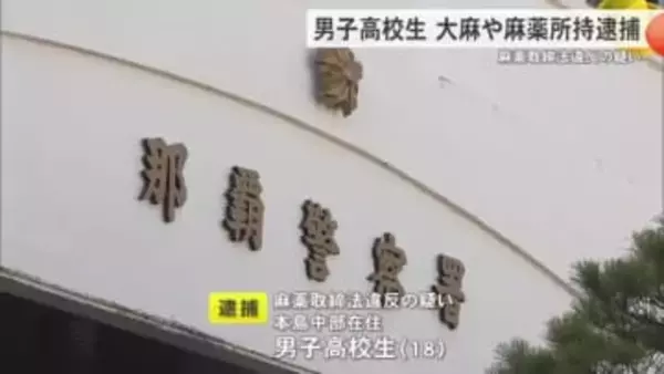 男子高校生が大麻など所持し逮捕