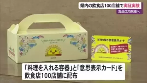 飲食店での食べ残しを持ち帰ることで食品ロス削減につなげる実証実験