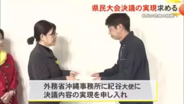 米軍による少女暴行「問題解決していない」　県民大会実行委員会が外務省に要請