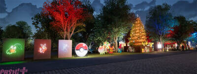 『ポケモンレジェンズ ゼットエー』メガライチュウXやメガライチュウYたちが明かりを灯す様子を表現した「ピカピカ“ほうでん”ツリー」など展開！ 横浜赤レンガ倉庫にて『Pokémon Happy Holidays』が開催