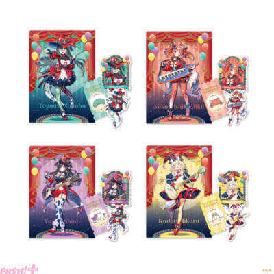 【にじさんじ】「サーカス」テーマでデビューをお祝い！ 十河ののは、夜牛詩乃、蝸堂みかる、猫屋敷美紅の「今宵、××と夢を見る。(よいゆめ)」ハーフアニバーサリー記念グッズが登場