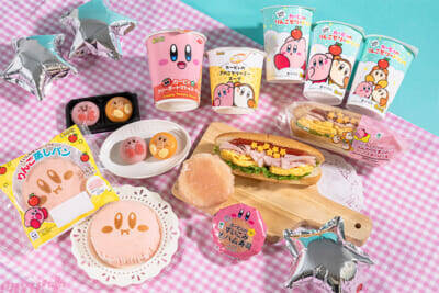 『星のカービィ』カービィがモチーフのかわいいりんご蒸しパンや食べマスモッチが登場！ ファミマで「カービィたちの超まんぞくフェス」が開催