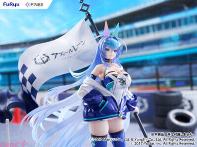 スタイリッシュなレースクイーン衣装が魅力的なプロポーションを引き立てる…！ 『アズールレーン』ニュージャージーが「鈴鹿8時間耐久ロードレース」にて披露されたIRF応援イラスト姿でフィギュア化