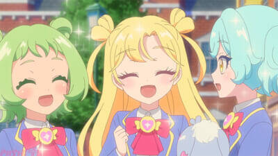 アニメ『おねがいアイプリ』ぐみは、「お花いっぱい運動」をがんばるおりびあに焼き菓子を差し入れする。第8話「いいたかったこと」あらすじ＆先行カット