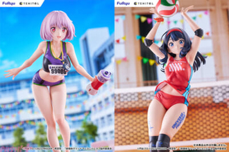 スポーツシーンならではのボディラインが艶めかしい…！ 『グリッドマン ユニバース』宝多六花と新条アカネがスポーツがテーマの描き下ろしイラストをもとにフィギュア化