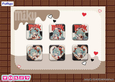 【チロルミク】初音ミクとチロルチョコがコラボ！ 夢ノ内氏描き下ろしのかわいいミクのイラストがぬいぐるみやフィギュアになって登場