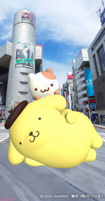 【サンリオ】30周年を迎えたポムポムプリンのカワイイ巨大立体オブジェが出現！ 「ポムポムプリン 渋谷でしらんぷりん♪」のお披露目会が実施