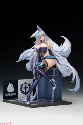 セクシー＆大胆なお腹のカットアウトデザインは必見！ 『アズールレーン』信濃が着せ替え「寝待の銀輿」の姿でフィギュア化