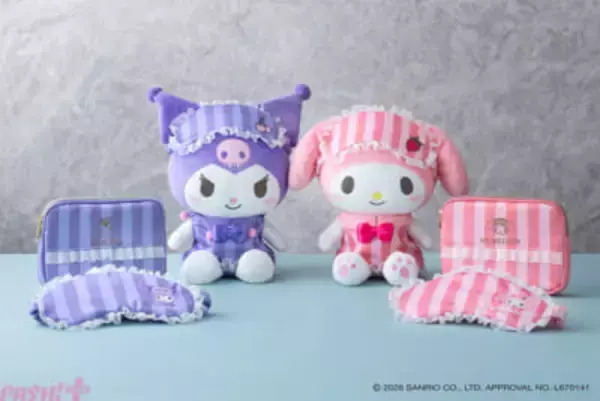 【サンリオ】マイメロディとクロミの“おやすみ”をイメージしたかわいいグッズがもらえる！ 東京ドームホテル×サンリオキャラクタールーム限定のオリジナルグッズ第3弾が登場