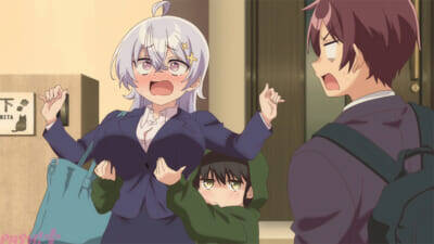 アニメ『よわよわ先生』引っ越し直後の鶸村先生の家で、書類探しを手伝う阿比倉くん。しかし紐同然のセクシーな下着を発見してしまい…!? 第3話「もみもみのコミュニケーション」あらすじ＆先行カット