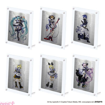 初音ミク、鏡音リン、鏡音レン、巡音ルカ、MEIKO、KAITOが「サイバーメイド」姿に！ ピアプロキャラクターズの描き下ろしビジュアルを使用したメタルグッズが4月27日より予約開始