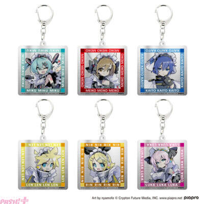 初音ミク、鏡音リン、鏡音レン、巡音ルカ、MEIKO、KAITOが「サイバーメイド」姿に！ ピアプロキャラクターズの描き下ろしビジュアルを使用したメタルグッズが4月27日より予約開始