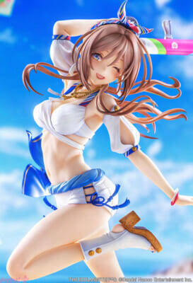 爽やかな夏らしい衣装やカラフルなネイルは必見！ 『学園アイドルマスター』姫崎莉波が「キミとセミブルー」のイラストをベースにフィギュア化