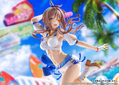 爽やかな夏らしい衣装やカラフルなネイルは必見！ 『学園アイドルマスター』姫崎莉波が「キミとセミブルー」のイラストをベースにフィギュア化