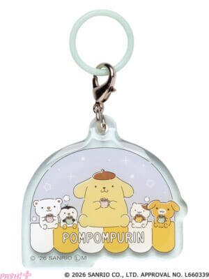 【サンリオ】デビュー30周年のポムポムプリンがお友だちと過ごす姿がカワイイ…！ 持ち物のめじるしにもピッタリの『ぼくの一日♪クリアチャーム』がカプセルトイに登場