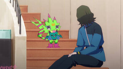 【デジモンビートブレイク】トモロウたちは、デジモンに襲われてコールドハート寸前の登山客を発見する。アニメ『DIGIMON BEATBREAK』第7話「ニリンソウ」あらすじ＆先行カット