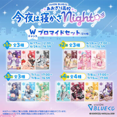 「あおぎり高校」パジャマパーティーがテーマの限定アイテムがラインナップ！ ハズレなしのオンラインくじ『viviON BLUEくじ』が正式リリース