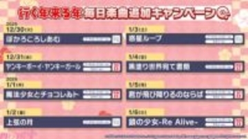 【プロセカ】『ぼかろころしあむ』『ヤンキーボーイ・ヤンキーガール』など8日間連続で楽曲が追加！ 『プロジェクトセカイ』行く年来る年毎日楽曲追加キャンペーンが開催