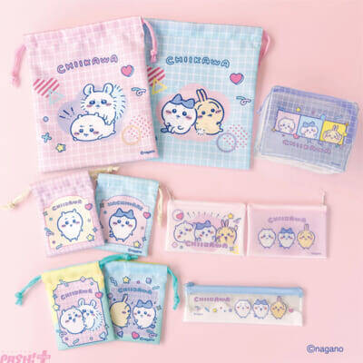 『ちいかわ』パステルカラーがかわいい！ 限定デザインのポーチやシールがDAISO店舗・ダイソーネットストアに登場