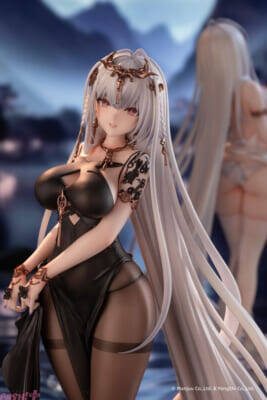 豊満バスト＆ヒップが上品なドレスに映える！ 『アズールレーン』「エムデン」が着せ替え衣装「水月のリチェルカーレ」(白)(黒)の姿でフィギュア化