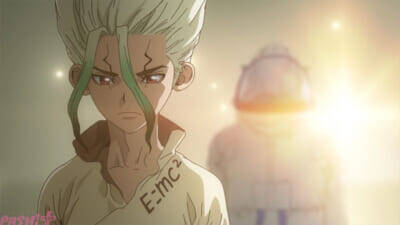 アニメ『Dr.STONE SCIENCE FUTURE』千空は宇宙服を身に纏い、月にいるホワイマンへ挑む！ クライマックスビジュアル【千空】が解禁