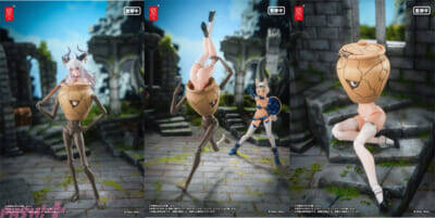 シュールなのにセクシー!? 組み換えも楽しめるアクションフィギュア『RPG-09 壺ミミック』が予約受付開始