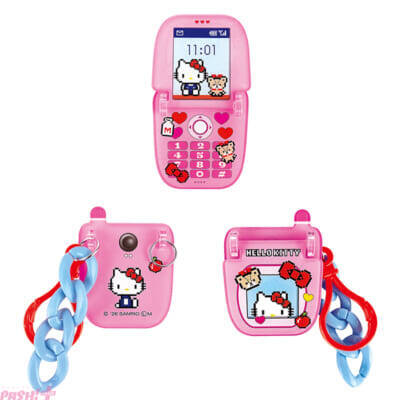 【サンリオ】ドット絵になったキティやクロミたちがかわいい！ 新作カプセルトイ『サンリオキャラクターズ ぱかぱかガラケー風キーホルダー』が登場