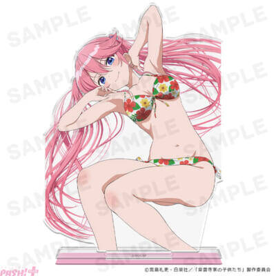 アニメ『紫雲寺家の子供たち』万里、清葉、謳華、南、ことのたちのデザインを使用したアクリルキャラスタンドとダイカットステッカーが受注開始！