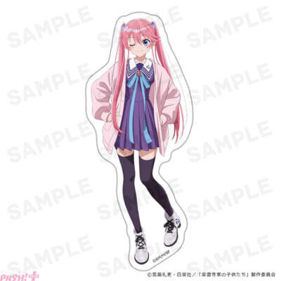 アニメ『紫雲寺家の子供たち』万里、清葉、謳華、南、ことのたちのデザインを使用したアクリルキャラスタンドとダイカットステッカーが受注開始！