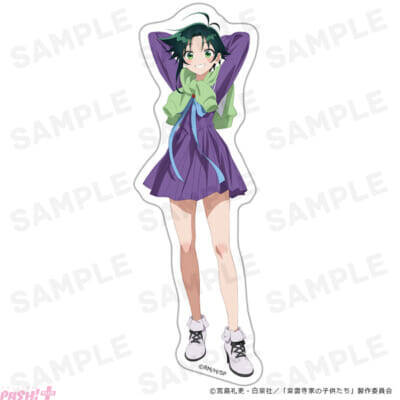 アニメ『紫雲寺家の子供たち』万里、清葉、謳華、南、ことのたちのデザインを使用したアクリルキャラスタンドとダイカットステッカーが受注開始！