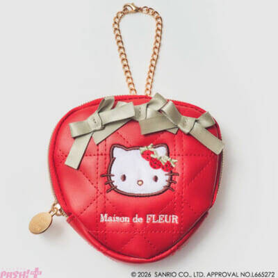 【サンリオ】「ハローキティ×Maison de FLEUR」待望のコラボが実現！ ブランドムックが“いちご”がテーマのかわいいケースやチャーム付きで登場