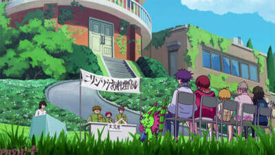 アニメ『デジモンビートブレイク』ニリンソウの前で倒れていたハルオミ。キョウに助けられ、コマンドラモンと再会を果たすが…？ 第26話「罪の味」あらすじ＆先行カット