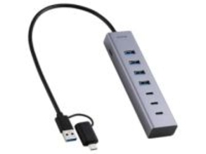 エレコム、Type-A/Cで計7ポートのUSBハブ