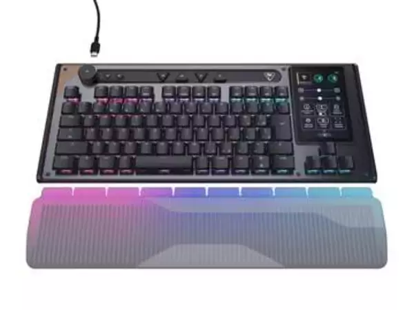 タッチ画面付きのラピッドトリガー対応ゲーミングキーボード、Turtle Beachから