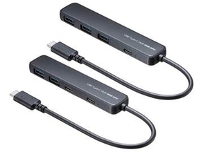 サンワサプライ、3,000円からで超スリムな100W USB PD対応Type-Cハブ