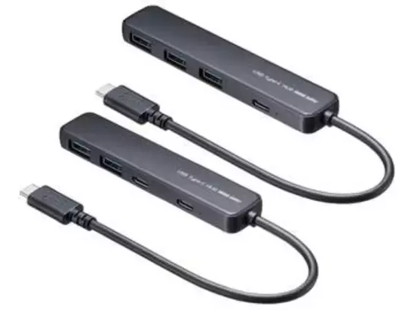 サンワサプライ、3,000円からで超スリムな100W USB PD対応Type-Cハブ