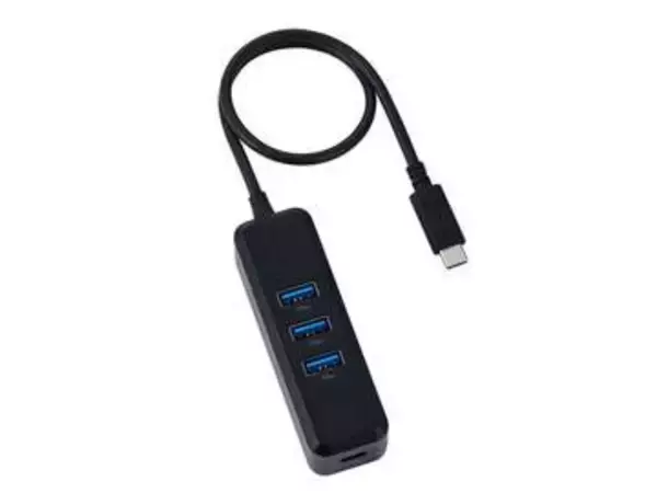 エレコム、マグネットで固定できるUSB 3.2 Gen 1 Type-Cハブ