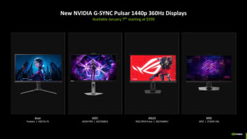 待たされたけどようやく登場！NVIDIAのG-SYNC Pulsar対応モニター、しかも4機種同時
