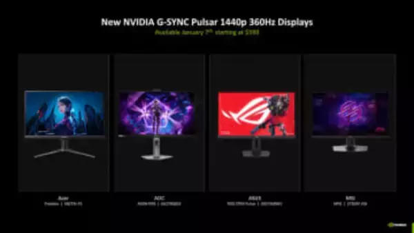待たされたけどようやく登場！NVIDIAのG-SYNC Pulsar対応モニター、しかも4機種同時