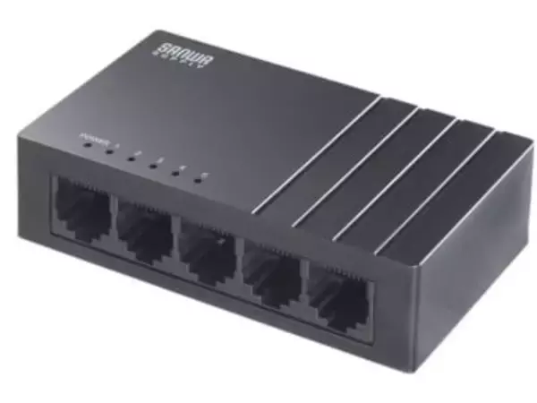 Type-Cで給電できる5ポートスイッチングハブ