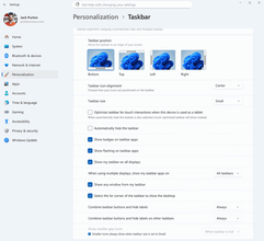 タスクバーのサイズが変更可能に。Windows 11プレビュー版で実装