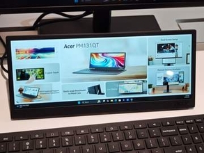 メイン画面の下に置ける、Acer横長12.3型補助モニター「PM131QT」