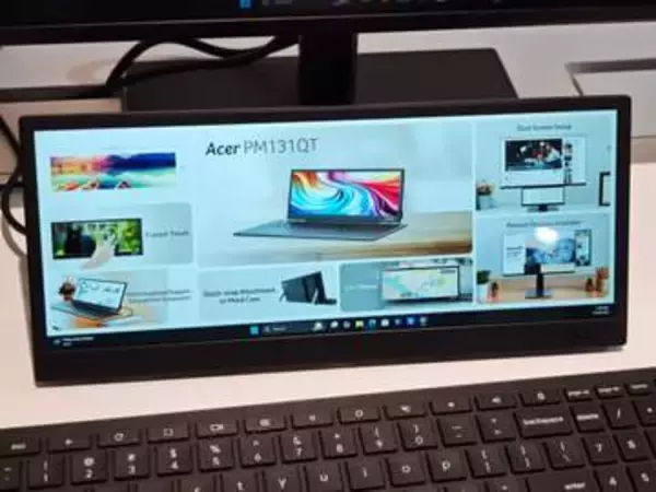 メイン画面の下に置ける、Acer横長12.3型補助モニター「PM131QT」