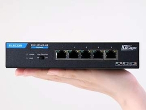 全ポート10Gbpsでファンレスのスイッチングハブ、エレコムから2機種