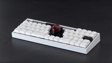 中央にトラックボール/パッドをドーン！と構えた40%自作キーボードキット